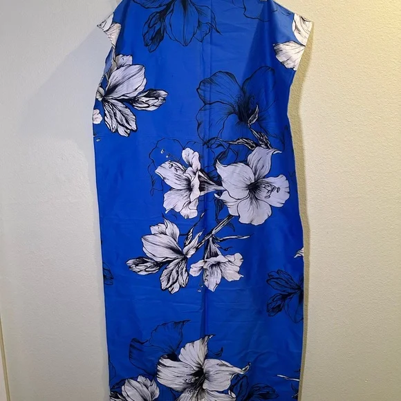 Robert Graham Vibrant Blue Floral Scarf 100% cotton - Picture 1 of 4